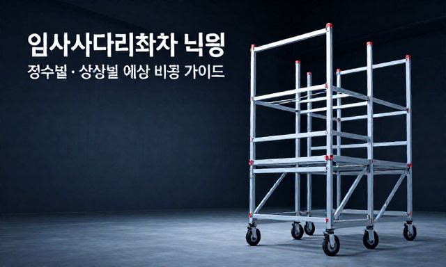 이사사다리차비용 관련 이미지 - 이사사다리차비용 총정리: 층수별·상황별 예상 비용 가이드