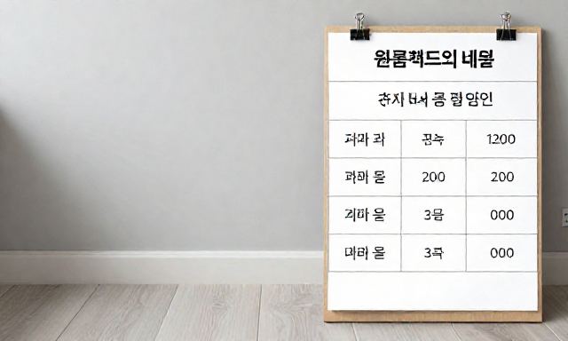 원룸청소업체비용 관련 이미지 - 원룸청소업체비용 평균 시세와 추가 비용 결정 요인 총정리