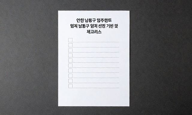 인천남동구입주청소 관련 이미지 - 인천 남동구 입주청소 업체 선정 기준 및 체크리스트